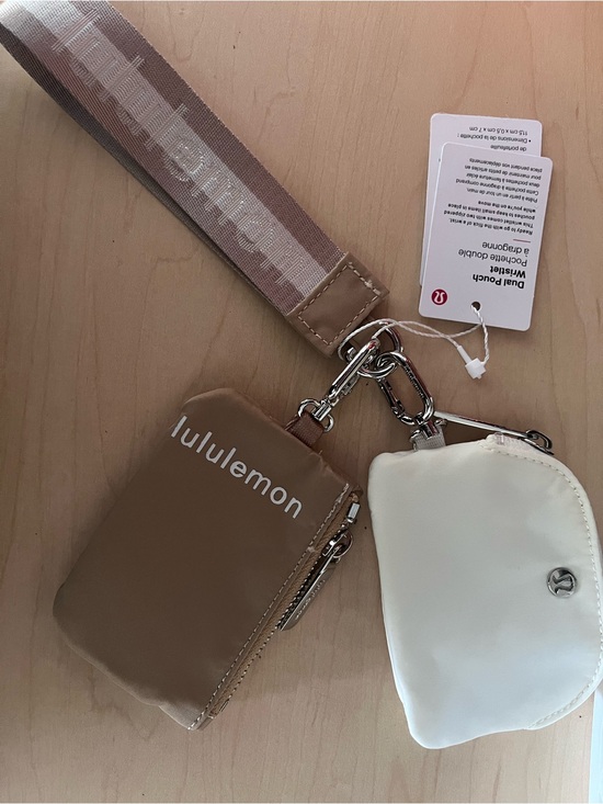 lululemon athletica Accessories - lululemon athletica brown & Cream Key Pouch Set dual Strap